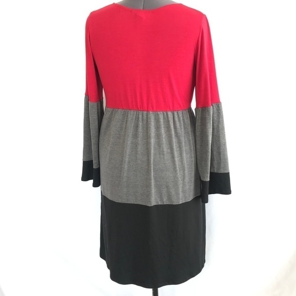 Chadwick's Wide Stripe Bell Sleeve Dress - Picture 3 of 8